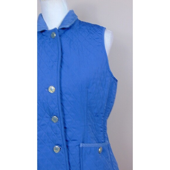 Talbots Blue Barn Chore Coat Jacket Vest Quilted Womens Size Small Equestrian - Picture 3 of 8